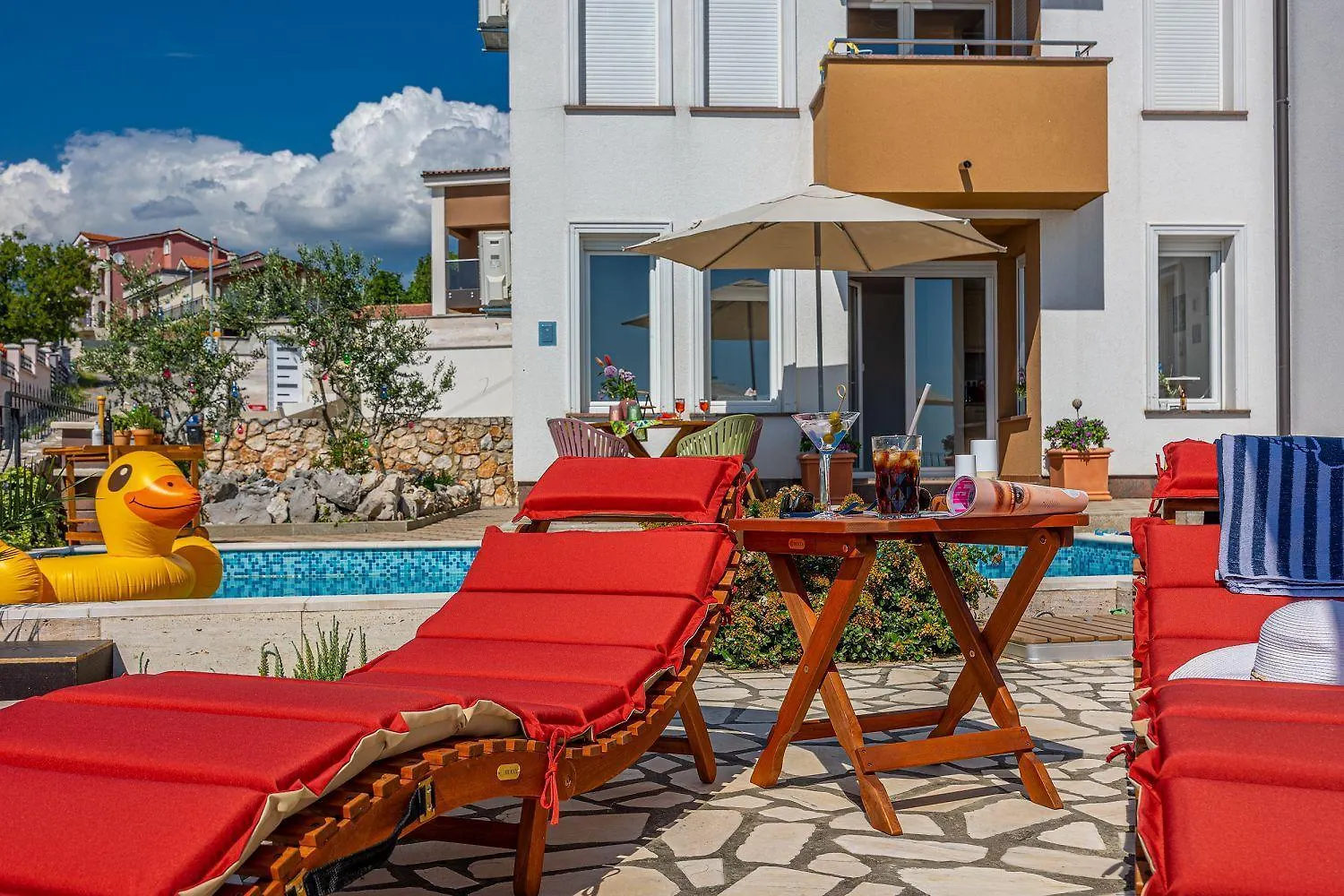 Mediterranes Apartment Mit Meerblick, Privatpool, Bbq, Garage, Waschmaschine Crikvenica