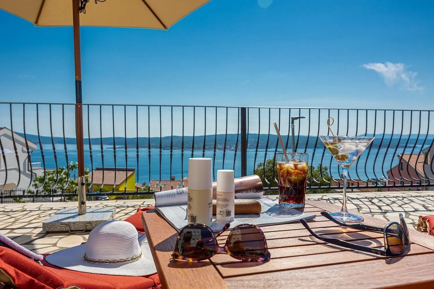 Mediterranes Apartment Mit Meerblick, Privatpool, Bbq, Garage, Waschmaschine Crikvenica