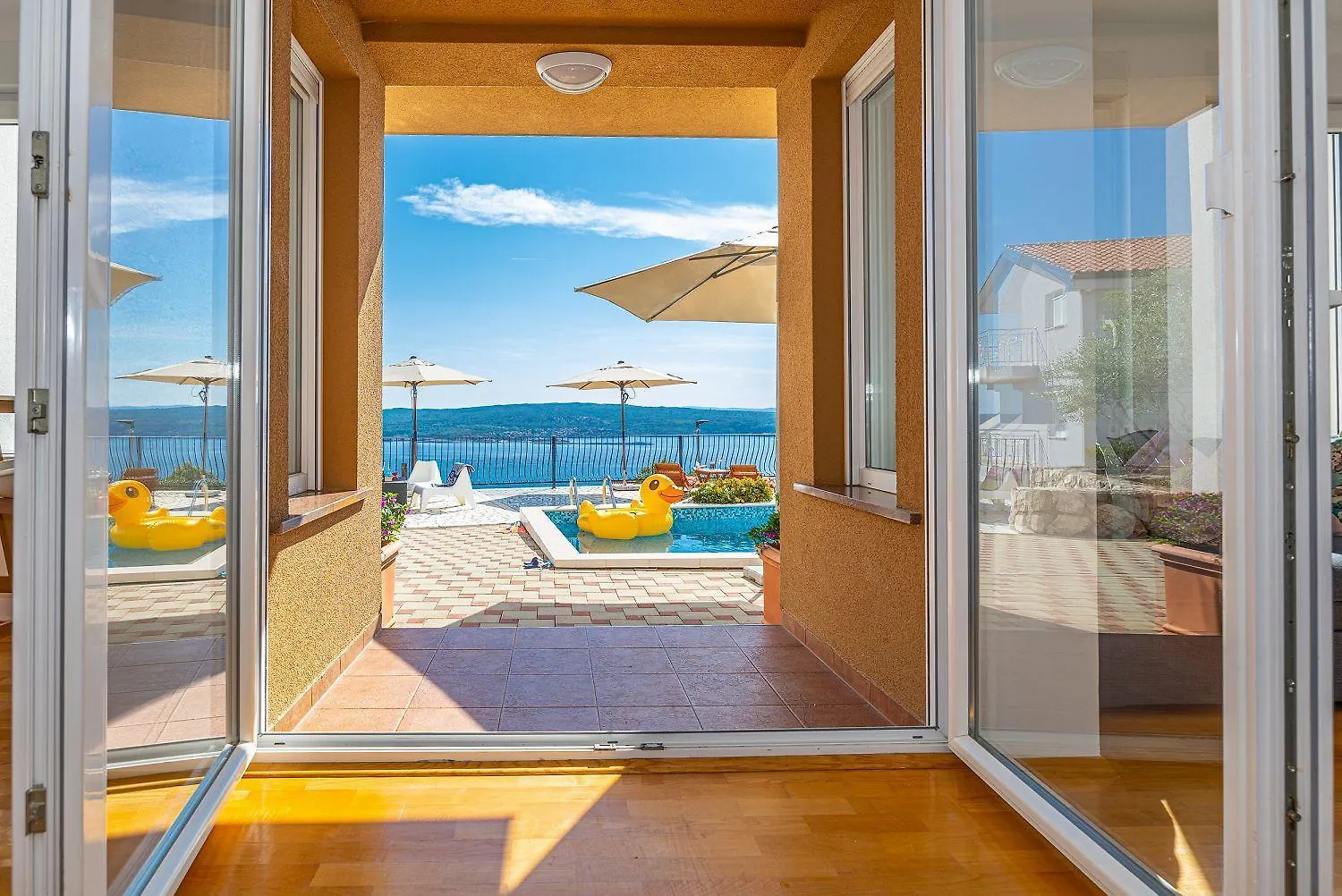 Mediterranes Apartment Mit Meerblick, Privatpool, Bbq, Garage, Waschmaschine Crikvenica Croatia